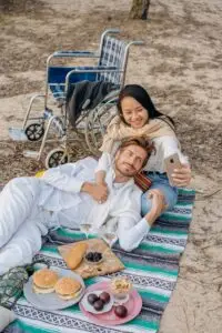 young man Plan an Accessible Vacation with Rest Breaks for himself