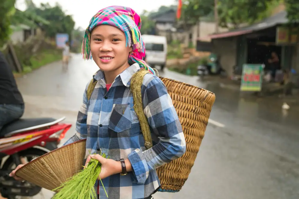 the women offering the vegies to tourisits, Destinations in Vietnam for Retirees
