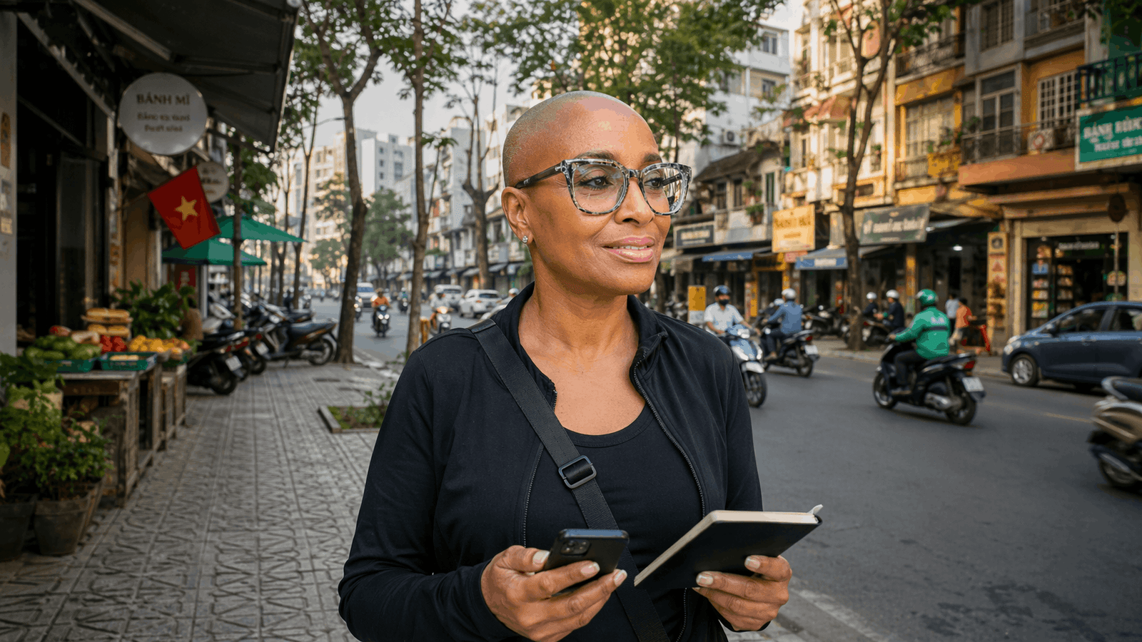 Mary Johnson scouting destinations on the ground in Vietnam