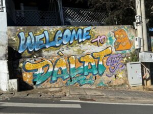 Welcome to Da Lat City street mural Da Lat Vietnam