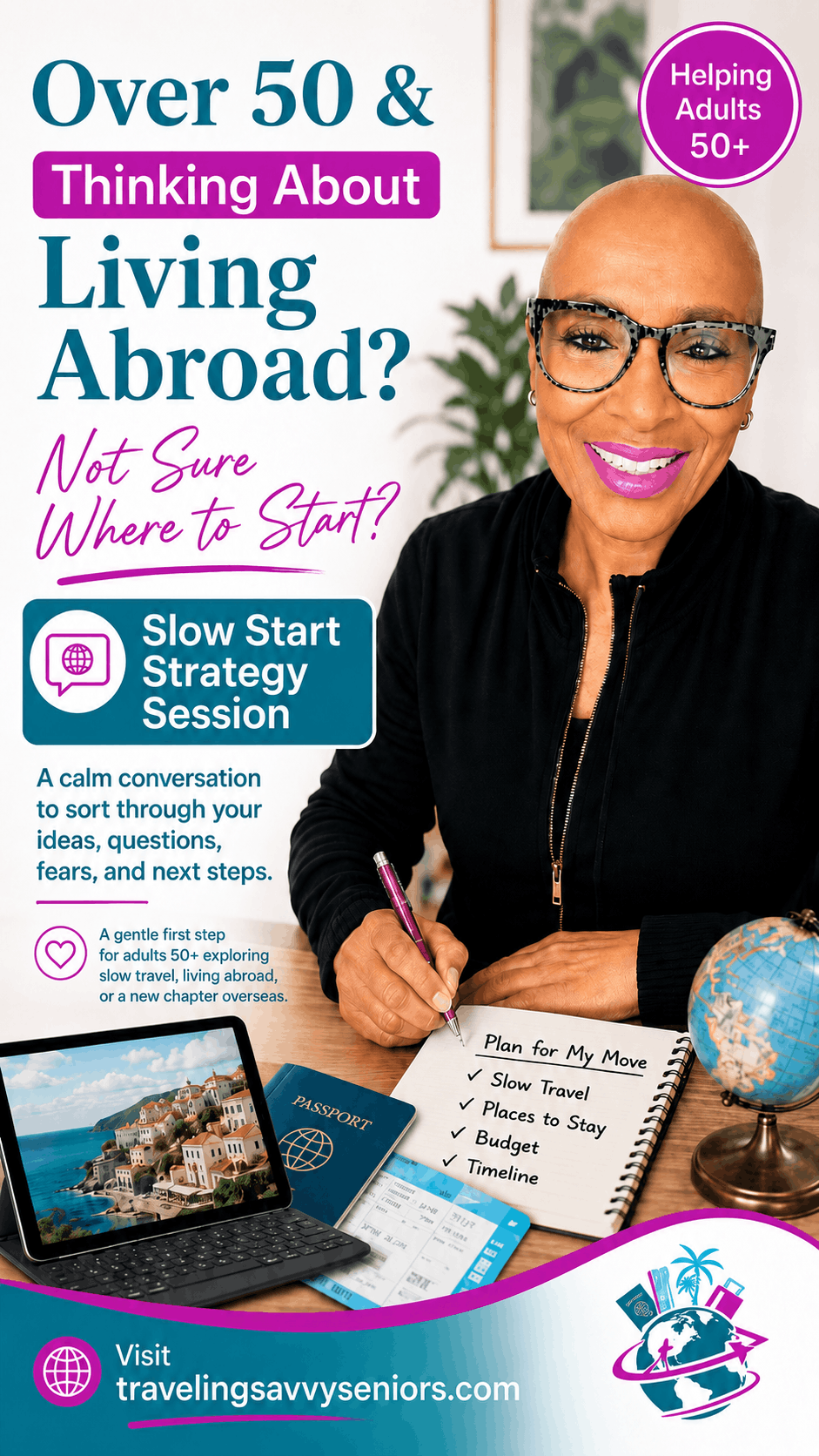 Slow Start Strategy Session — helping adults 50+ slow travel and live abroad